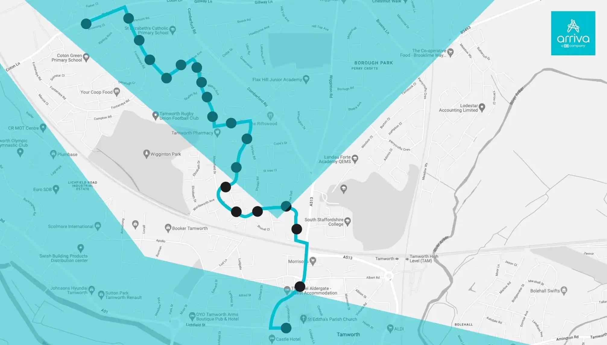 Illustration of Arriva's bus routes